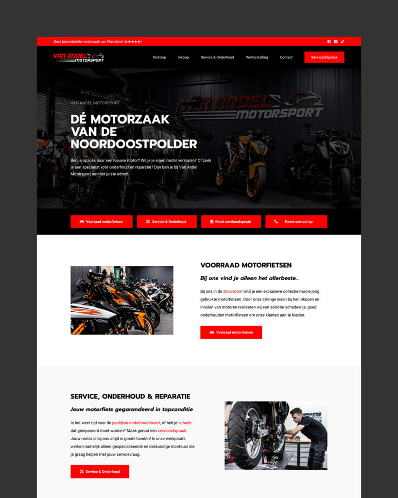Van Andel Motorsport – Website