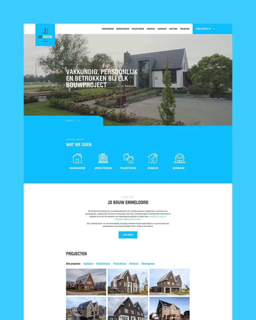 JD Bouw Emmeloord - Website
